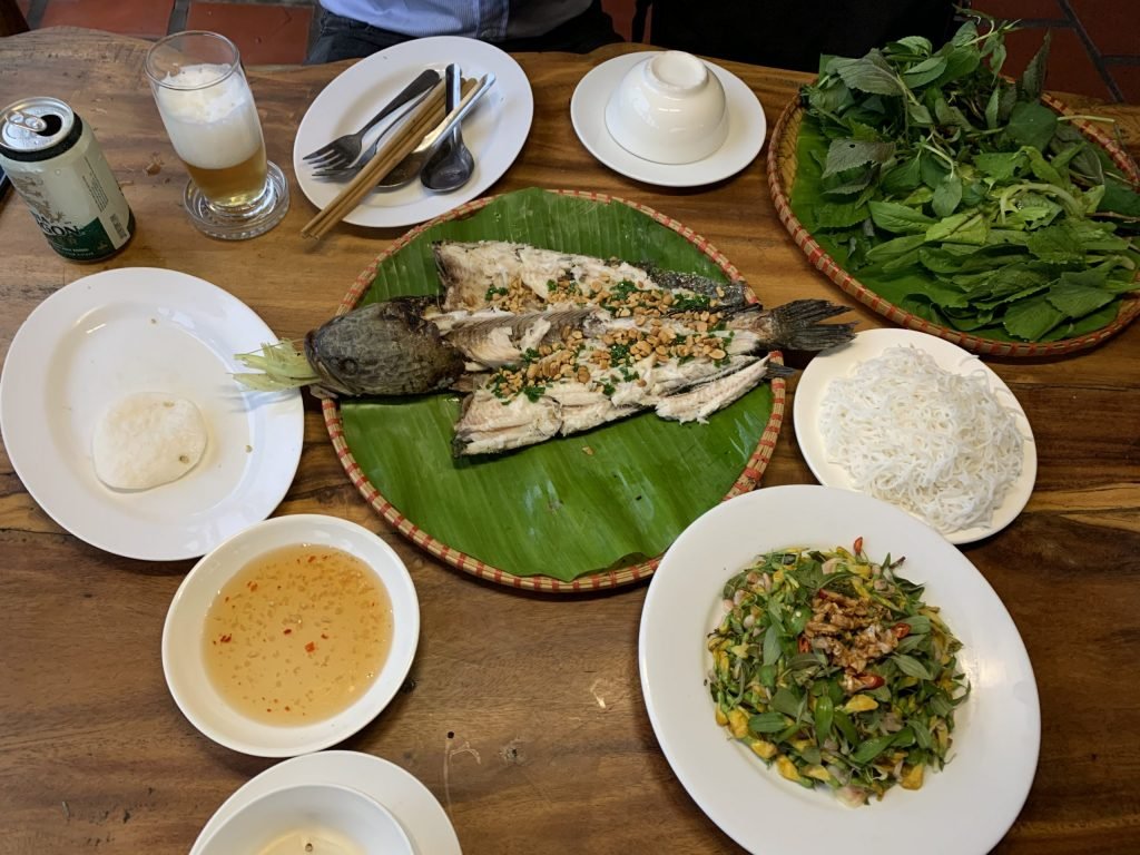 grilled snakehead fish